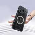 Etui do Xiaomi Poco F7 Ultra, z blaszką magnetyczne, przezroczyste / czarne