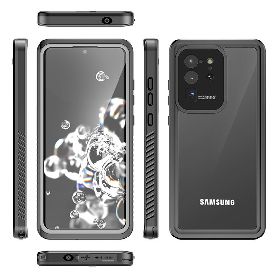 Etui Wodoodporne IP68 do Samsung Galaxy S20 Ultra, czarne