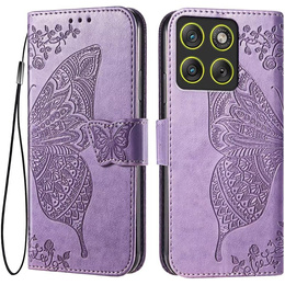 Etui z klapką do Motorola Edge 70, Butterfly, fioletowe