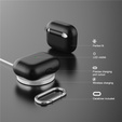Etui silikonowe do AirPods Pro 3 z karabińczykiem, czarne