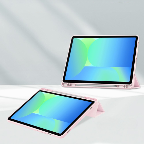 Etui do Samsung Galaxy Tab S10 FE+ Plus, Smartcase Hybrid, z miejscem na rysik, różowe