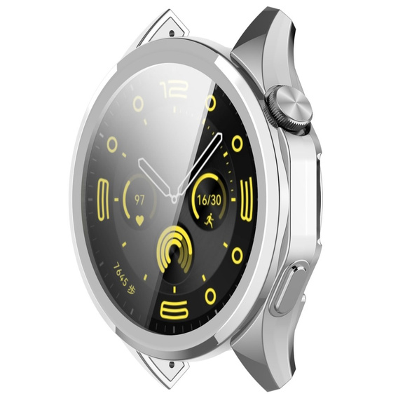 2w1 Etui z Osłoną na ekran do Huawei Watch GT 4 46mm, Srebrne