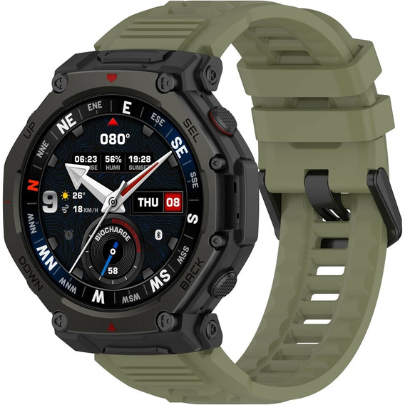 Pasek Silikonowy do Amazfit T-Rex 3 Pro, zielony
