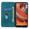 Etui z klapką do Google Pixel 10 Pro XL / 9 Pro XL, skórzane z kieszonką, zielone