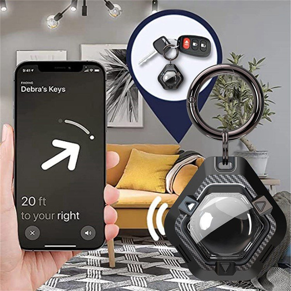 Etui Carbon do Apple AirTag 2 / 1, Czarne