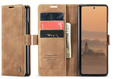 Etui CASEME do Samsung Galaxy Z Fold7 5G, Leather Wallet Case, brązowe