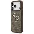 Etui GUESS do iPhone 17 Pro, Strap 4G Classic Logo, z paskiem, brązowe