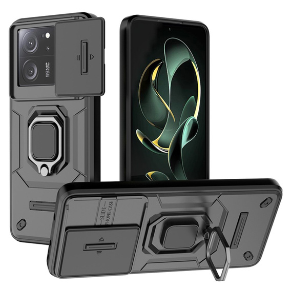 Etui KickStand Camera Lens do Xiaomi 13T / 13T Pro, czarne