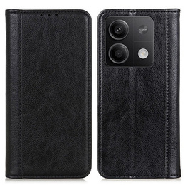 Etui do Xiaomi Redmi Note 13 5G, Wallet Litchi Leather, czarne