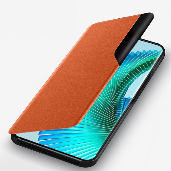 Etui z klapką do Honor Magic 6 Lite 5G, Side View, pomarańczowe