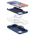 Etui Spigen do iPhone 14 Pro, Silicone Fit MagSafe, Navy Blue