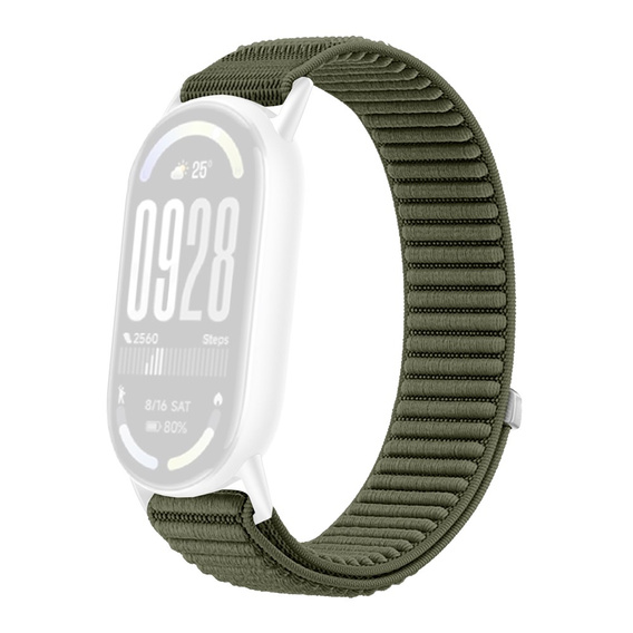 Pasek Nylonowy do Xiaomi Smart Band 10 / 9 / 8, Ciemnozielony