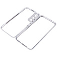 Etui do Samsung Galaxy S21, Magnetic Dual Glass, srebrne