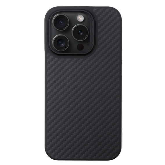 Etui do iPhone 15 Pro Max, Aramid Carbon Fiber, czarne