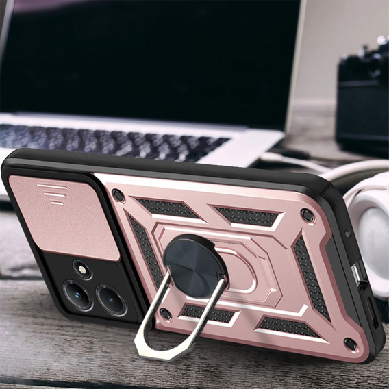 Etui pancerne do Infinix Hot 30i, CamShield Slide, różowe rose gold