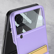 Etui GKK Letter Printed do Samsung Galaxy Z Flip3, Purple