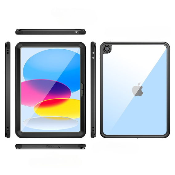 Etui Wodoodporne IP68 do iPad 11" 2025 A16 (11 gen.) / iPad 10.9" 2022 (10 gen.), czarne