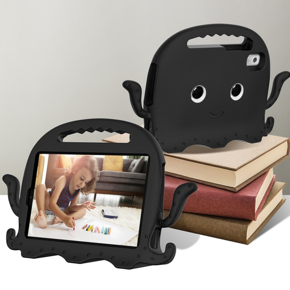Etui dla dzieci do Lenovo Tab M9, z rączką, ośmiornica, czarne
