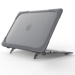 Etui do Macbook Air 13 A1369/A1466, Kickstand Full Protection, Szare