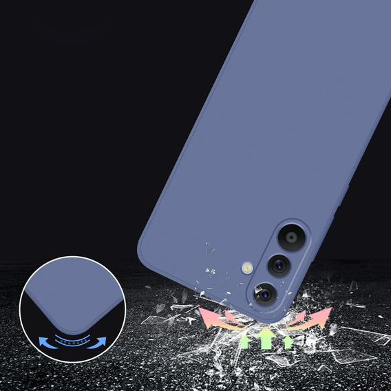 Etui do Samsung Galaxy A36 5G, Silicone Lite, granatowe