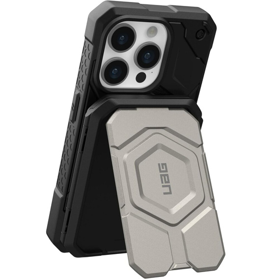 Urban Armor Gear Wallet MagSafe, Portfel na karty, dokumenty i gotówkę, srebrny