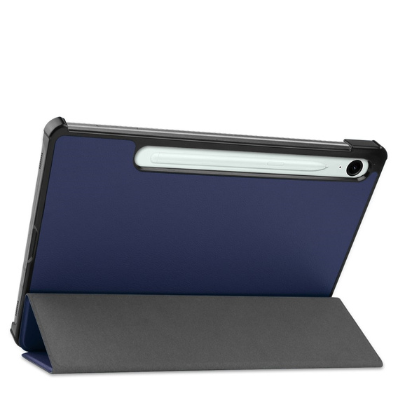 Etui do Samsung Galaxy Tab S10 Lite / S10 FE / S9 FE, Tri-fold, z miejscem na rysik, granatowe