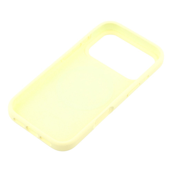Etui silikonowe do iPhone 17 Pro - kompatybilne z MagSafe, antywstrząsowe, żółte