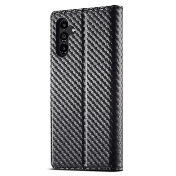 Etui z klapką do Samsung Galaxy A56 5G, Carbon LC.IMEEKE, czarne
