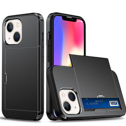 Etui do iPhone 13 Mini, Sliding Card Holder, czarne