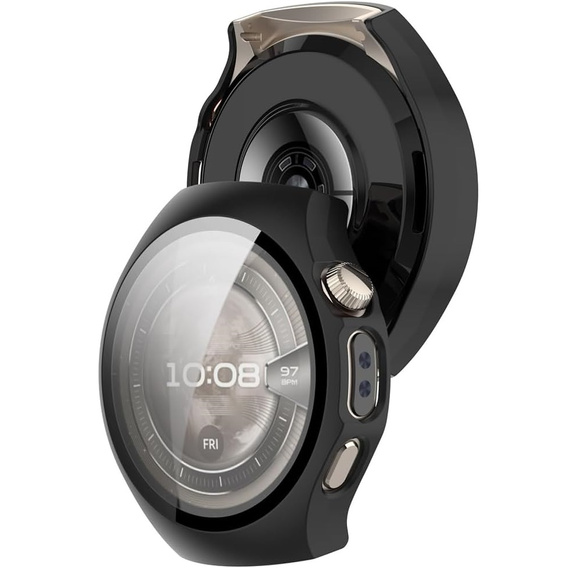 2w1 Etui + Szkło Hartowane do Huawei Watch 5 46mm, Czarne
