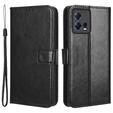 Etui z klapką do Motorola Edge 30 Fusion 5G, Crazy Horse Wallet, czarne