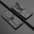 Etui do Xiaomi Redmi Note 12 5G / POCO X5 5G, pancerne z podstawką i ochroną aparatu, czarne