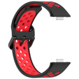 Pasek Silikonowy do Huawei Watch Fit 4 / 4 Pro / 3, Czarny / Czerwony