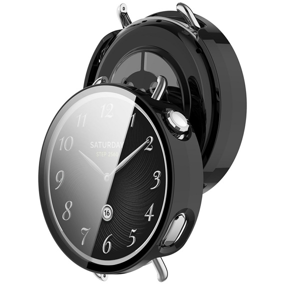 2w1 Etui + Szkło Hartowane do Xiaomi Watch S4 41mm, czarne