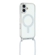 Etui do iPhone 17, Electro MagSafe, srebrne + Smycz