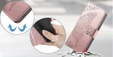 Etui z klapką do Xiaomi Redmi 15C 4G/LTE, Butterfly, różowe rose gold