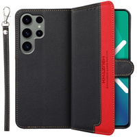 Etui z klapką do Samsung Galaxy S23 Ultra, KHAZNEH RFID, Dual Color, czarne