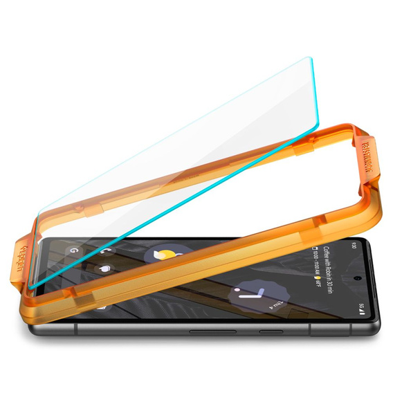 Szkło Hartowane z ramką do montażu SPIGEN Alm Glas.TR do Google Pixel 7A (2 sztuki)