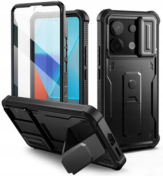 Etui Tech-Protect do Xiaomi Redmi Note 13 Pro 5G / Poco X6 5G, Kevlar Cam+, Czarne