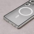 Etui Magnetic Dual Glass MagSafe do Samsung Galaxy S23 Ultra, srebrne