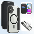 Etui z klapką do iPhone 17, RFID Wallet MagSafe z ochroną aparatu, czarne