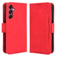 Etui z klapką do Samsung Galaxy A15 4G / 5G, Card Slot, czerwone