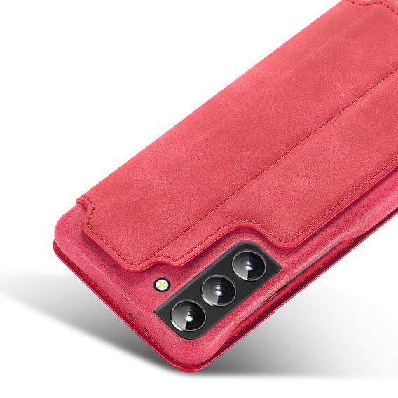 Etui z klapką do Samsung Galaxy S22+ Plus 5G, LC.IMEEKE, czerwone