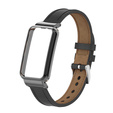 Pasek Skórzany do Xiaomi Redmi Smart Band 2 / Xiaomi Smart Mi Band 8 Active, Czarny