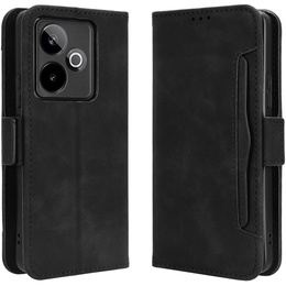 Etui z klapką do Realme GT 7 / 7T, Card Slot, czarne
