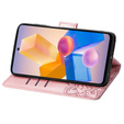 Etui z klapką do Infinix Hot 40i, Butterfly, różowe rose gold
