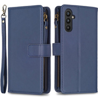 Etui z klapką do Samsung Galaxy A25 5G, Wallet Zipper Pocket, niebieskie