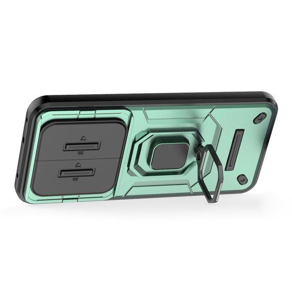 Etui pancerne do Realme 14 Pro+ 5G, CamShield Slide, zielone