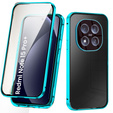 Etui do Xiaomi Redmi Note 15 Pro Plus 5G / Poco M8 Pro 5G, Magnetic Dual Glass, niebieskie