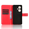 Etui z klapką do Oppo Reno 11F 5G, Crazy Horse Wallet, czerwone